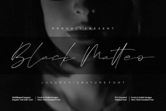 Black Matteo: Elevating Design with Elegant Script
