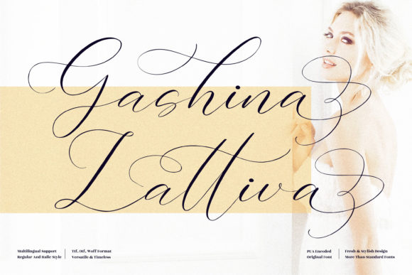 Gashina Lattiva: The Elegant Script Font for Modern Design