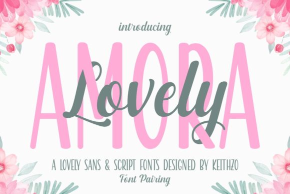Lovely Amora: A Stylish Duo Font for Modern Design