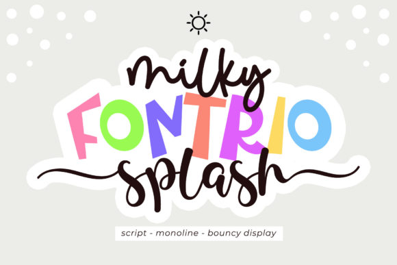 Milky Splash: A Playful Font Trio for Modern Design