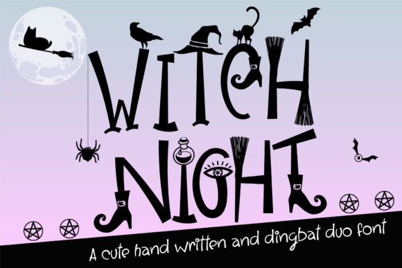 Witch Night: Elevate Your Halloween Designs with a Spooky-Cute Duo Font